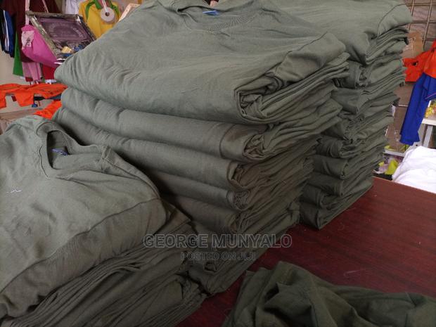 100% Plain T-Shirts Cotton Jungle Green - thumbnail 3