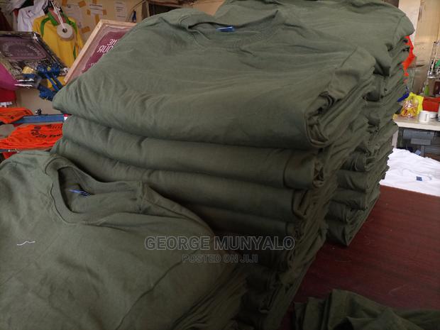 100% Plain T-Shirts Cotton Jungle Green - thumbnail 4