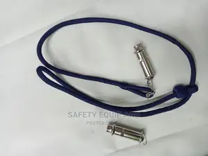 Navy Blue Lanyards and Steel Whistles Available