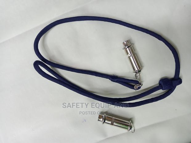 Navy Blue Lanyards and Steel Whistles Available