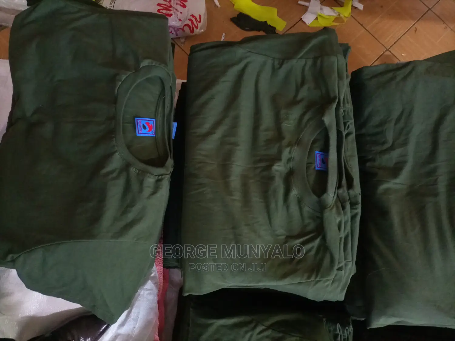 Best Material Jungle Green Round Neck Plain T-Shirts