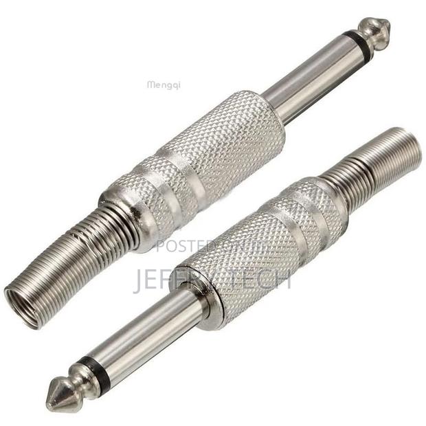 1/4'' 6.35mm Male Mono Monaural Audio Cable Jack Connector