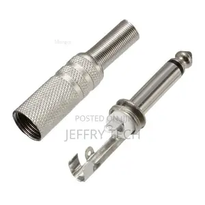 1/4'' 6.35mm Male Mono Monaural Audio Cable Jack Connector