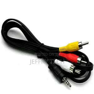 70CM 3.5MM Jack to 3 RCA Male Plug Adapter Audio Converter V