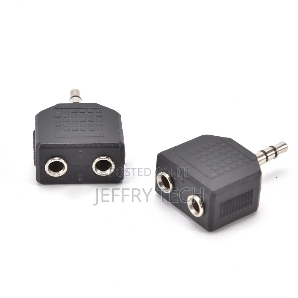 Audio 3 .5mm Jack Male to Double Aux Female Headphone Y Spl