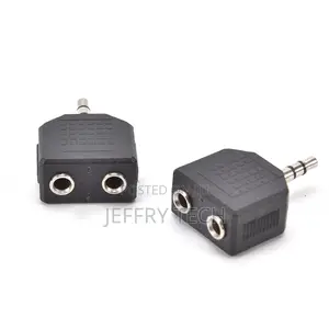 Audio 3 .5mm Jack Male to Double Aux Female Headphone Y Spl