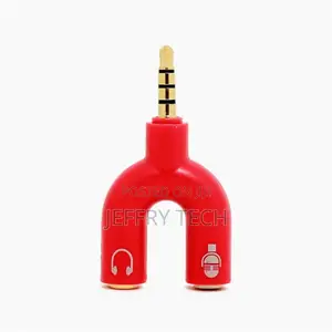Adaptor Splitter 3.5mm Stereo Audio Jack Headphone With Mic