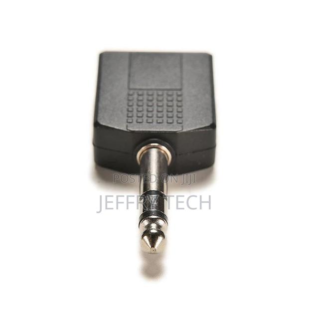 1/4" Stereo Plug Adapter to 2-Way 6.35mm Stereo Jack Headpho