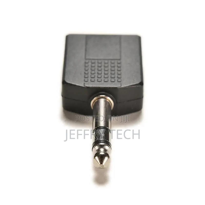 1/4" Stereo Plug Adapter to 2-Way 6.35mm Stereo Jack Headpho