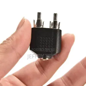 3.5mm Female Stereo to 2 RCA Male Audio Jack Connector Adapt