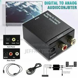 Pdtoweb Digital Optical Coax Toslink to Analog Converter RCA