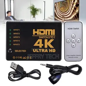 Maijiabao 1pc New 5 in 1 HDMI Splitter Switch Adapter Switch