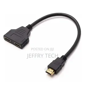 Peigu HDMI 1 Male to Dual HDMI 2 Female Y Splitter Adapter C