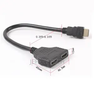 Peigu HDMI 1 Male to Dual HDMI 2 Female Y Splitter Adapter C