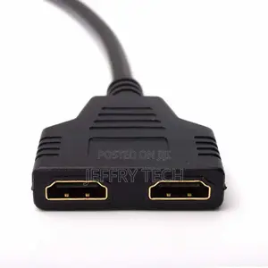 Peigu HDMI 1 Male to Dual HDMI 2 Female Y Splitter Adapter C