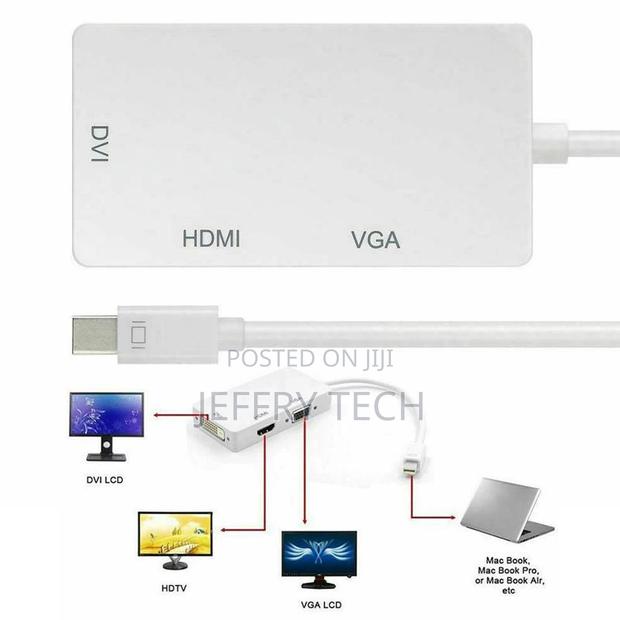 Mini Display Port DP Thunderbolt to HDMI VGA DVI Adapter For - thumbnail 10