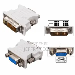 DVI-D 18+1pin Dual Link Male to VGA 15 Pin Female Plug Adap