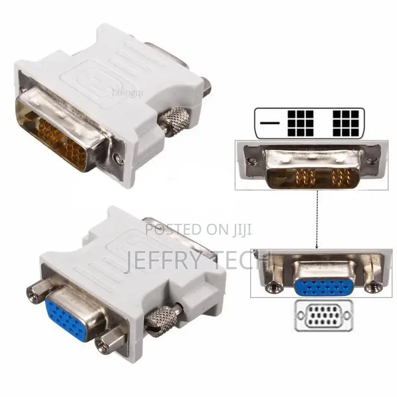 DVI-D 18+1pin Dual Link Male to VGA 15 Pin Female Plug Adap