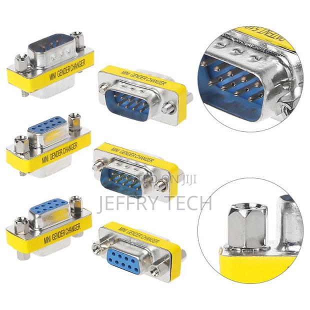 2pcs DB9 MINI Gender Changer Adapter 9pin RS232 Com D-Sub VG - thumbnail 2
