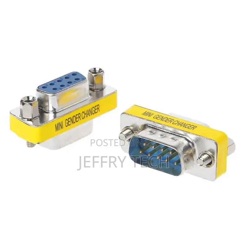 2pcs DB9 MINI Gender Changer Adapter 9pin RS232 Com D-Sub VG