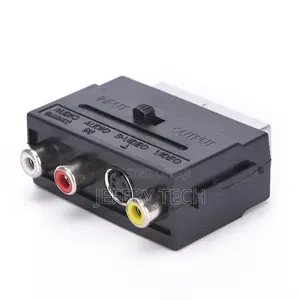 New 21 Pins Male Plug to 3 RCA Female AV TV Audio Video Coup