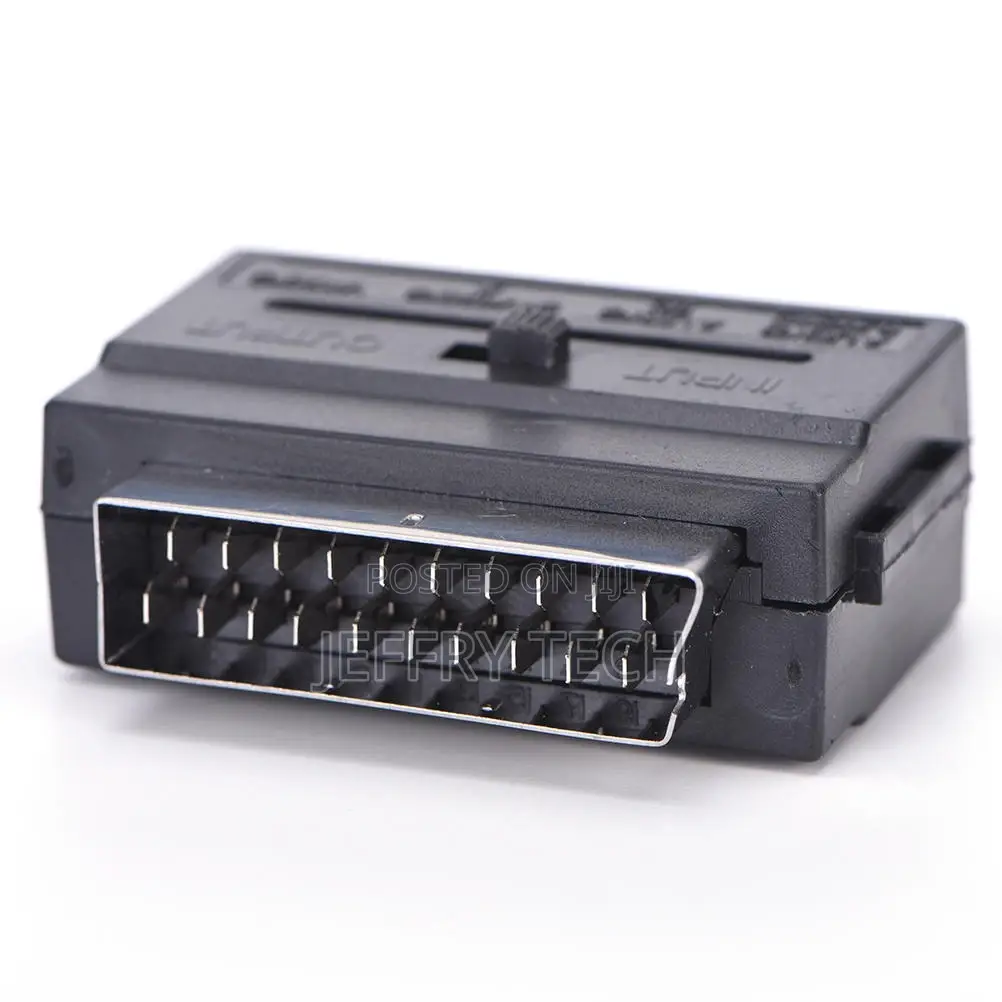New 21 Pins Male Plug to 3 RCA Female AV TV Audio Video Coup