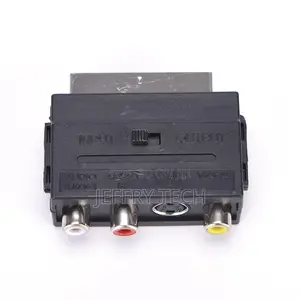 New 21 Pins Male Plug to 3 RCA Female AV TV Audio Video Coup