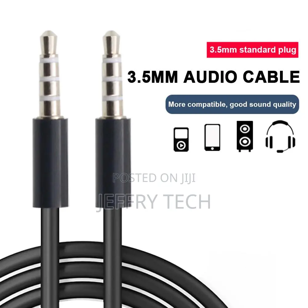 Aux Cable 3.5mm to 3.5mm Male to Male Jack Car Audio Cable L