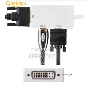 Durable 3-In-1 Adapter Displayport DP to HDMI/DVI/VGA Conver