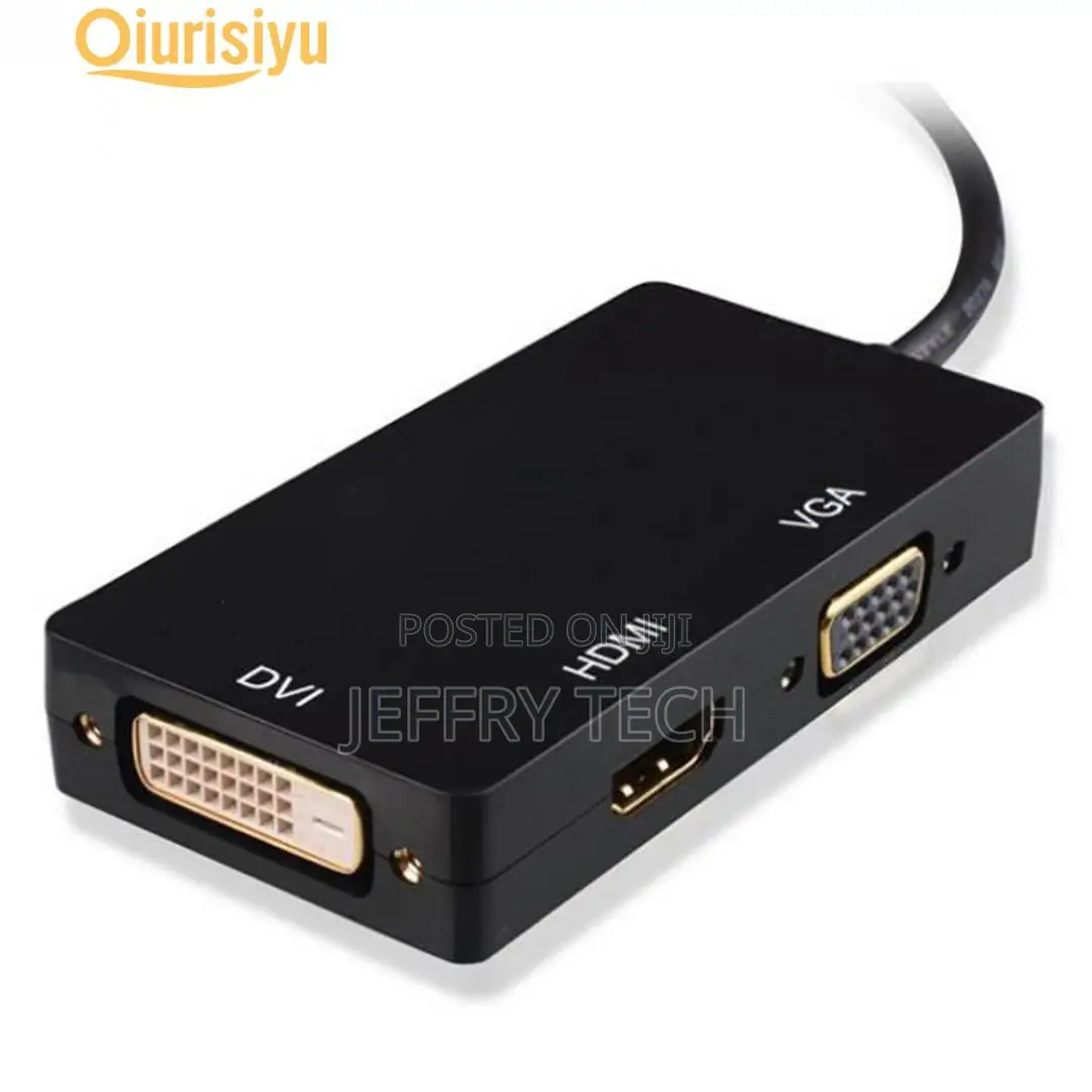 Durable 3-In-1 Adapter Displayport DP to HDMI/DVI/VGA Conver