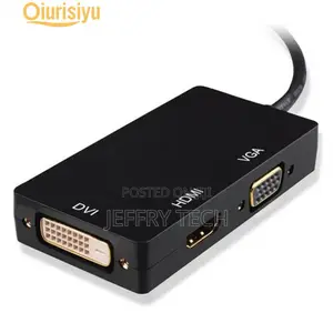 Durable 3-In-1 Adapter Displayport DP to HDMI/DVI/VGA Conver