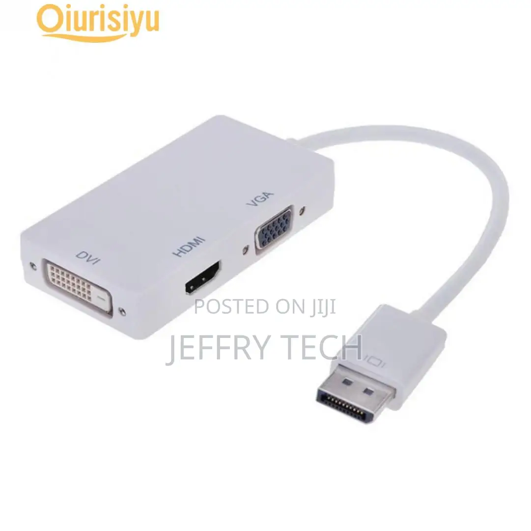 Durable 3-In-1 Adapter Displayport DP to HDMI/DVI/VGA Conver