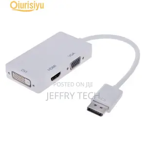 Durable 3-In-1 Adapter Displayport DP to HDMI/DVI/VGA Conver