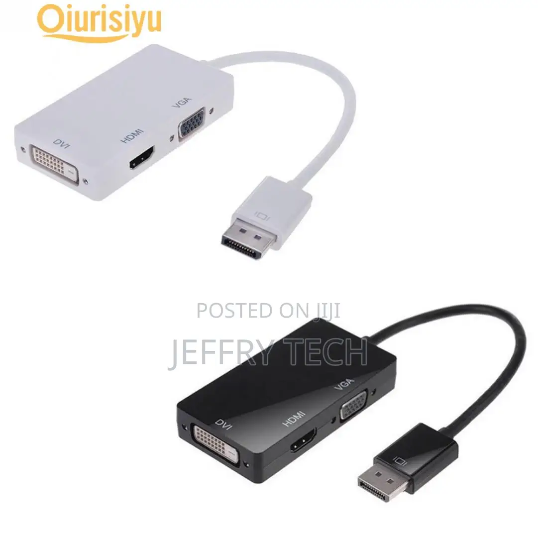 Durable 3-In-1 Adapter Displayport DP to HDMI/DVI/VGA Conver