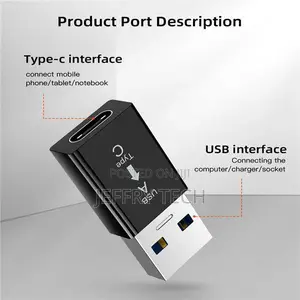 Type-C Female to USB Male Connector Charging USB C Female Ha