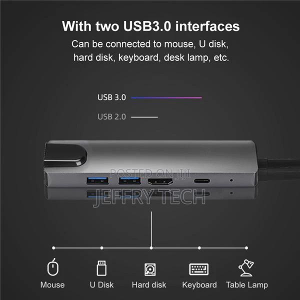Type-C to Hdmi Pd 5 in 1 Notebook Docking Station Usb3.0 Hub - thumbnail 2