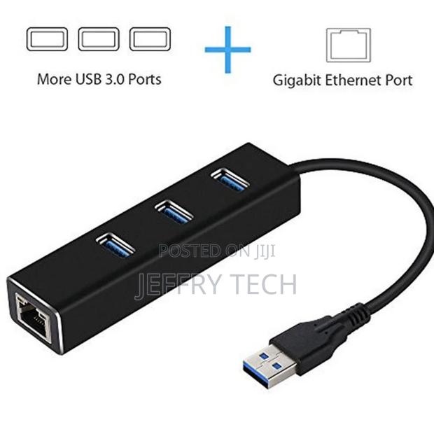 3 Ports USB 3.0 Gigabit Ethernet Lan RJ45 Network Adapter Hu