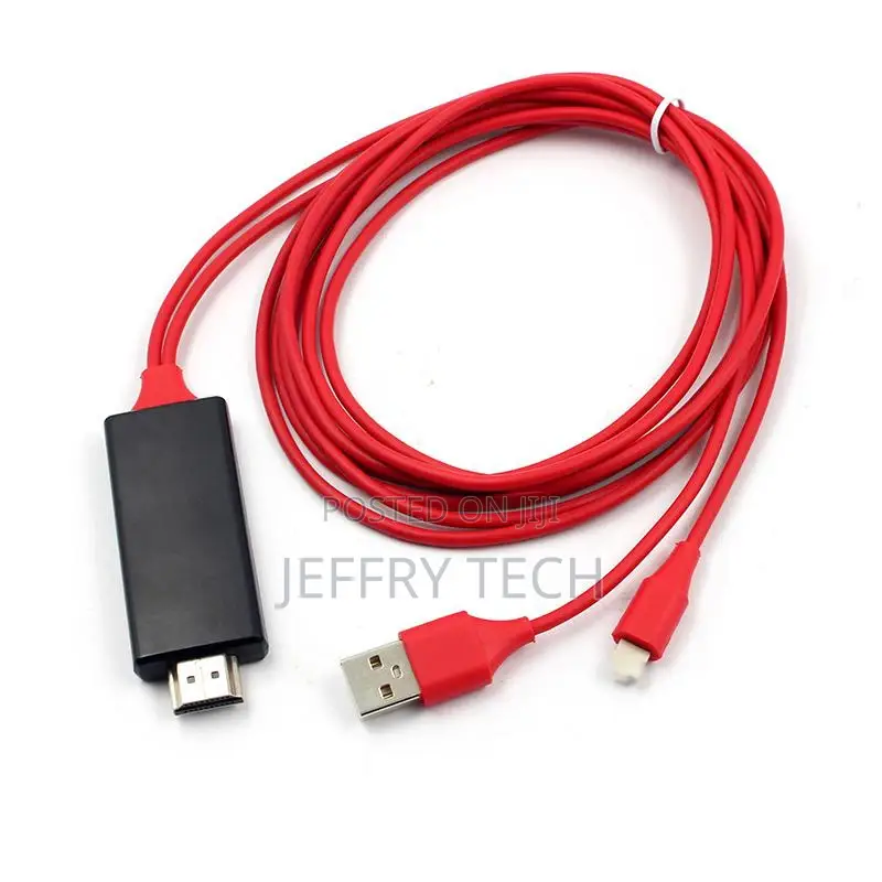 2m 8 Pin for iPhone HDMI Cable HDTV Adapter Digital TV USB C