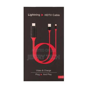 2m 8 Pin for iPhone HDMI Cable HDTV Adapter Digital TV USB C - thumbnail 2