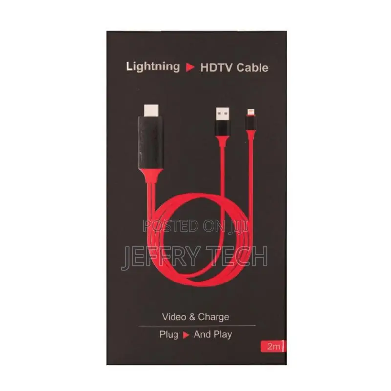 2m 8 Pin for iPhone HDMI Cable HDTV Adapter Digital TV USB C
