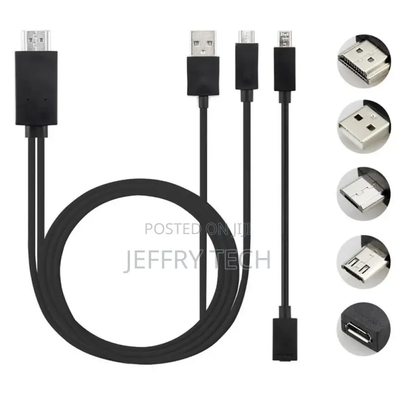 New 5 Pin 11 Pin Micro USB MHL to HDMI 1080P HD TV Cable A