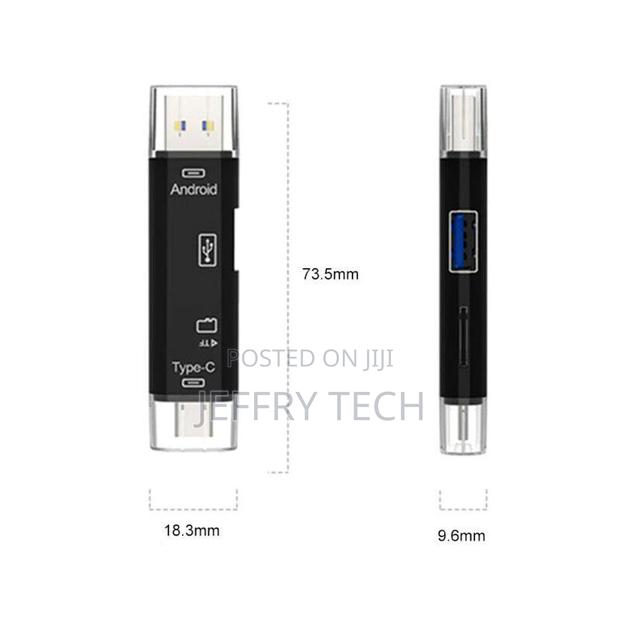 Card Reader TYPE-C to TF USB2.0 5-In-1 OTG ABS Durable Card - thumbnail 3