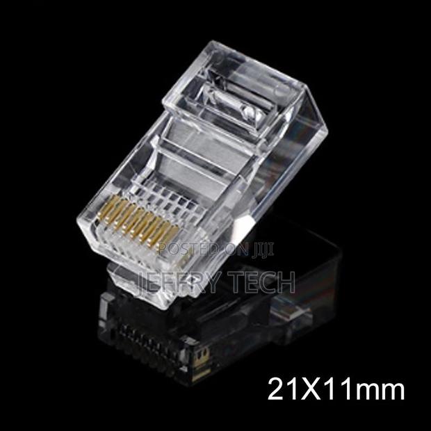 100X RJ45 Network LAN Cat6 Patch Cable Crimp Plug Gold-Plate - thumbnail 2