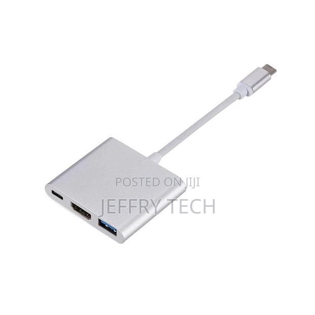 Type C Usb to Usb-C 4K Hdmi Usb Adapter Cable 3 in 1 Hub For - main view