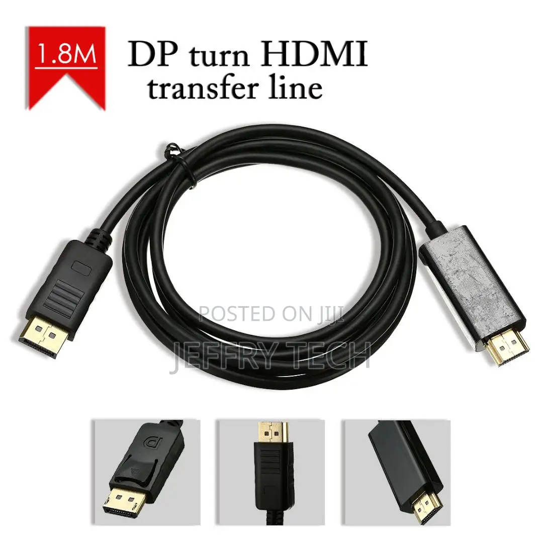 1.8M Display Port Display Port DP to HDMI Adapter Cable Cord