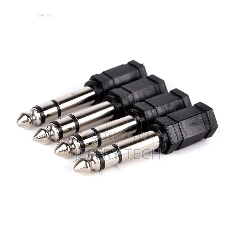 4pcs 6.35mm 1/4 Inch Stereo Male Plug to 3.5mm Female Socket
