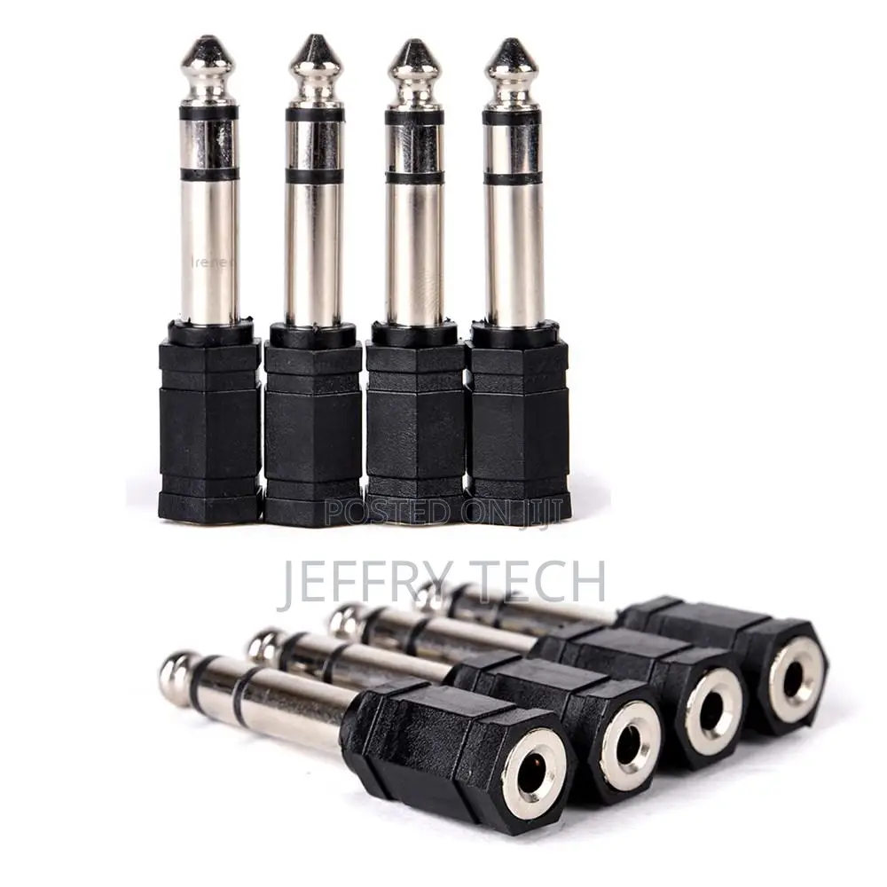 4pcs 6.35mm 1/4 Inch Stereo Male Plug to 3.5mm Female Socket