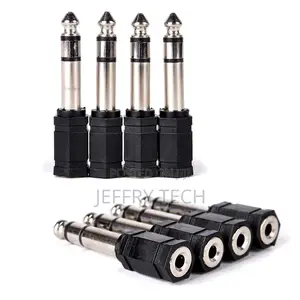 4pcs 6.35mm 1/4 Inch Stereo Male Plug to 3.5mm Female Socket