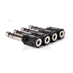 4pcs 6.35mm 1/4 Inch Stereo Male Plug to 3.5mm Female Socket