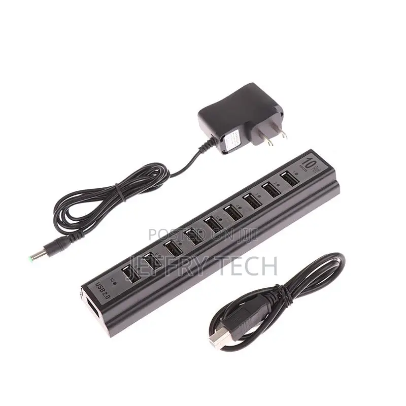Power Adapter Usb Charger Hub Adapter High-Speed 10 Ports